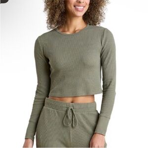 Nuuds Micro Waffle Knit Set Olive Green (sold out)